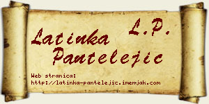 Latinka Pantelejić vizit kartica